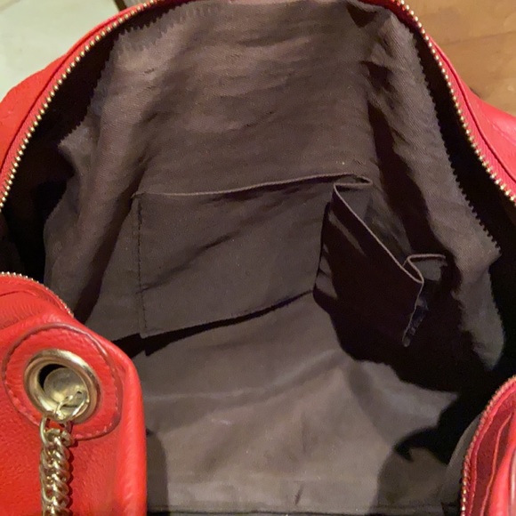 Red Vinyl Hobo Bag - Picture 4 of 6